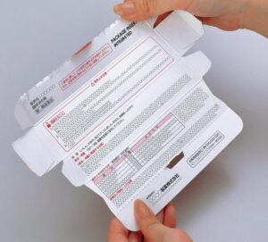 添付文書一体型OTCパッケージ中面